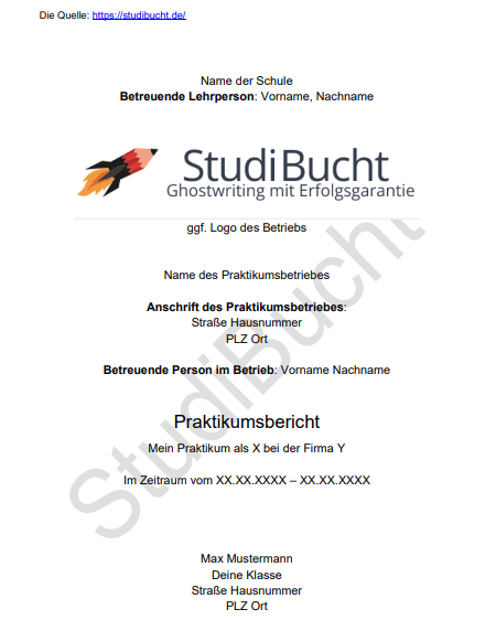 Praktikumsmappe Deckblatt richtig gestalten!