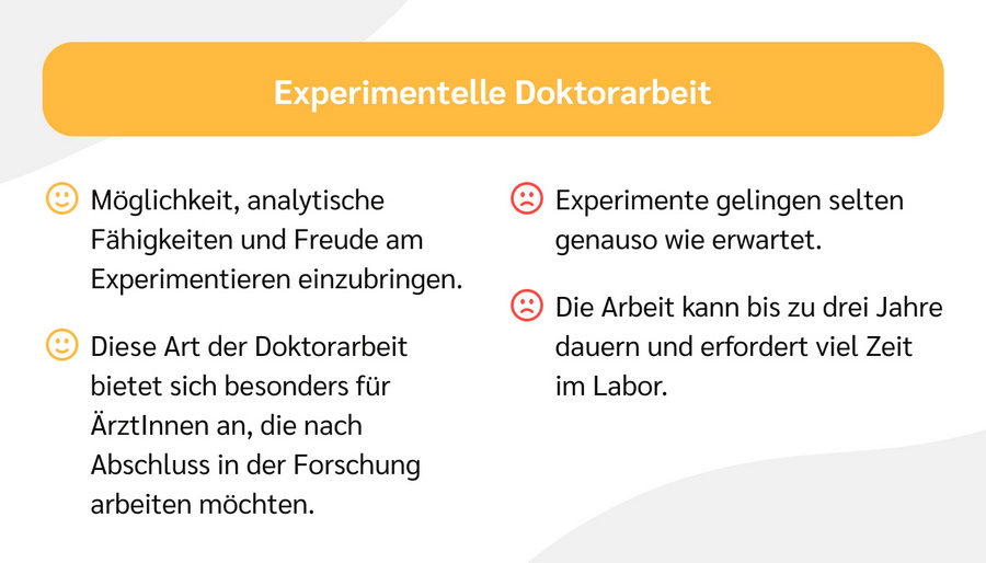 experimentelle doktorarbeit medizin beispiel